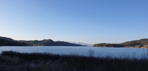 Obraz premium lake in fog