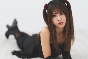 コスプレした女性