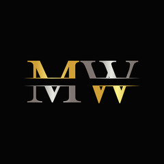 Initial MW letter Logo Design vector Template. Abstract Letter MW logo Design