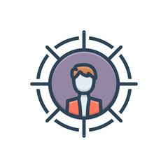 Color illustration icon for personal