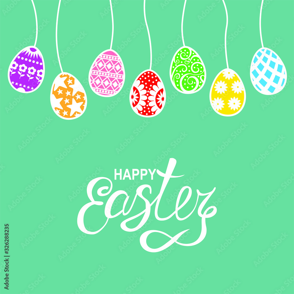 Wall mural Easter greeting card