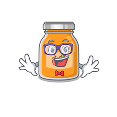 A cartoon concept of Geek apple jam design