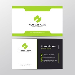 Business card design template with modern and clean style