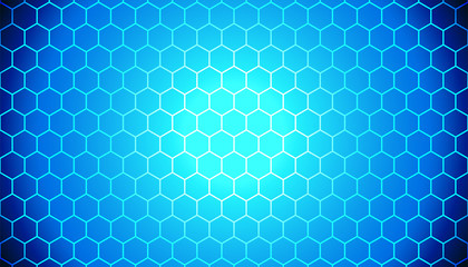 Blue Gradient Hexagon Abstract Background Pattern