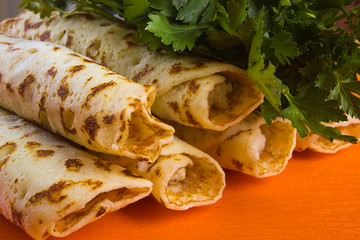 Pancakes with a stuffing