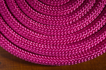 Neatly coiled sea rope