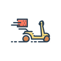 Color illustration icon for shipping  