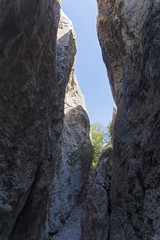 Crimea. View of a narrow gorge.