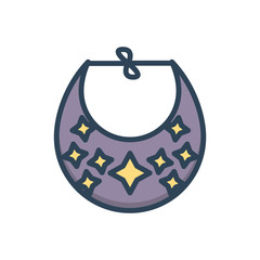 Color illustration icon for bibs 