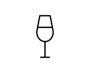 Wineglasses line icon