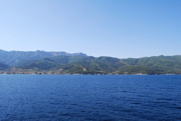 Fototapeta premium Greece, Tassos island - Sea, mountains