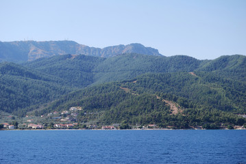 Fototapeta na wymiar Greece, Tassos island - Sea, mountains