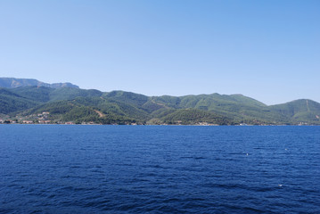 Fototapeta premium Greece, Tassos island - Sea, mountains