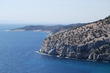 Fototapeta na wymiar Greece, Tassos island - Sea, mountains