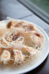 Japanese Food, Gyoza on a plate