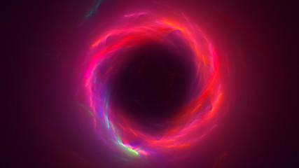 3D rendering abstract red fractal light background