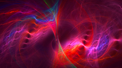 3D rendering abstract red fractal light background