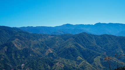 Fototapeta na wymiar Beautiful landscape view of the Talamanca Mountain range in Costa Rica