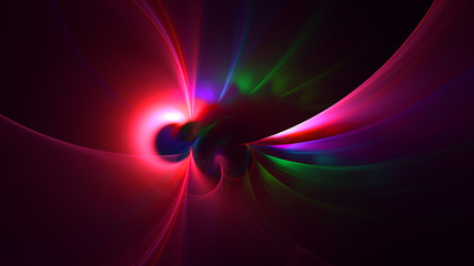3D rendering abstract red fractal light background