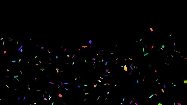 Colorful Isolated Confetti Falling Explosion Particles Realistic On Transparent Background / Green Screen / Alpha Matte Channel Perfect For Compositing Into Your cgi Scene. 4K