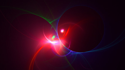 Naklejka premium 3D rendering abstract red fractal light background