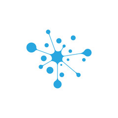 Set of Molecular structure chemical atoms vector