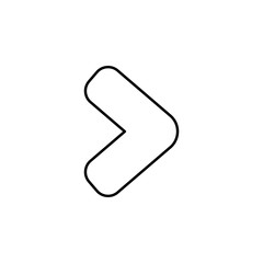 right arrow icon. Simple outline vector of Arrow set icons for UI and UX, website or mobile application