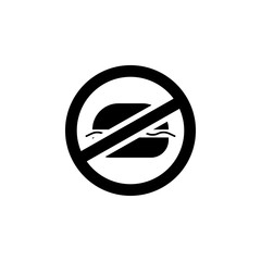 no food icon. Simple glyphvector of ban set for UI and UX, website or mobile application