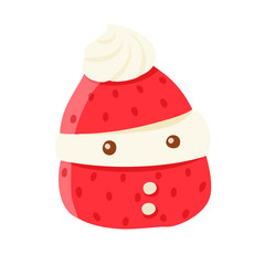 サンタクロースの形のイチゴ