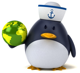 Fun penguin - 3D Illustration