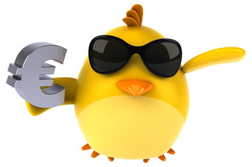 Yellow bird - 3D Illustration