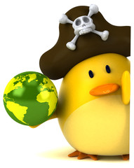 Yellow bird - 3D Illustration