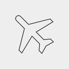 Obraz premium airplane icon vector illustration and symbol for website and graphic design