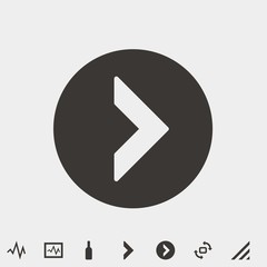 arrow icon vector illustration and symbol for website and graphic design