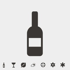 bottle icon vector illustration and symbol for website and graphic design