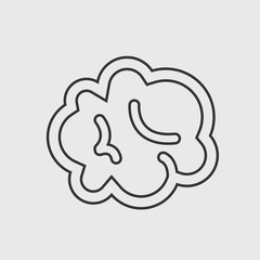 brain icon vector illustration and symbol for website and graphic design