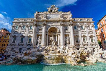Naklejka premium Trevi Fountain, one of the most famous fountains in the world, in Rome, Italy
