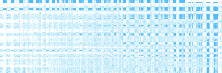 Blue background with a graphic pattern of lines and stripes, texture of white squares and rectangles. Modern abstract design in bright colors, a template for a screensaver.