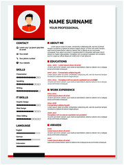 best resume template design vector for job vacancy