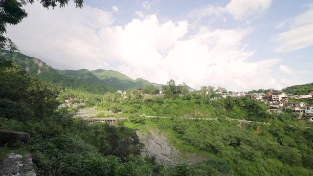 dehradun, uttarakhand / indian - September 25 2019 : vehicle running on india mountains roads towards pilgrims destinations ganotri, badrinath, kedarnath and yamnotri .   