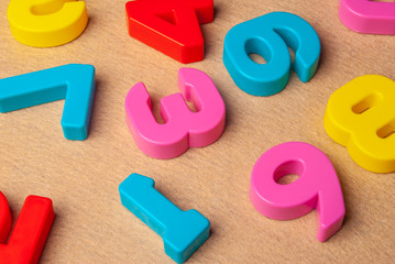 children's toy colorful bright numbers