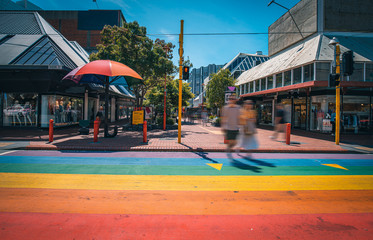 Landscape of Cuba Street, Wellington, New Zealand