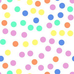 Celebration confetti seamless pattern. Colorful pastel confetti texture for party design.