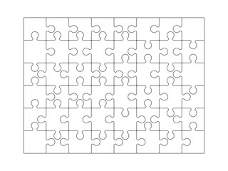 puzzle grid. jigsaw detailed grid business detailed square shapes mind games. vector puzzle template