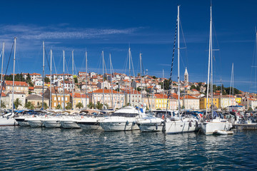 Marina in in Mali Losinj town, Croatia.