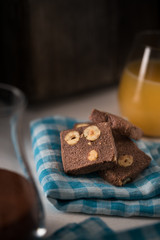 Homemade chocolate biscuits, with Giffoni hazelnuts. Typical of the Amalfi Coast, Capri and Sorrento