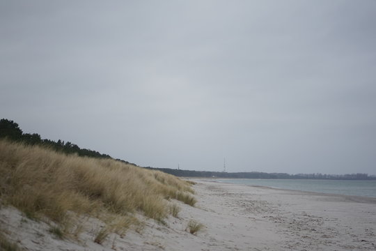 Schaabe spit national park beachon island Rugia, Glowe, Germany  