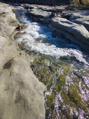  Fossil rocks on both sides and the bottom of the river. A miracle land where fossils from 1.7 to 2...
