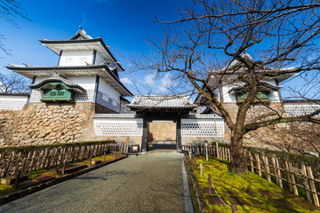 Kanazawa Castle showing Ishikawa Gate, Ishikawa prefecture, Japan.