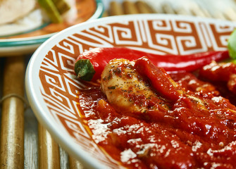 Grill-Roasted Chicken and Tomato–Red Chile Salsa